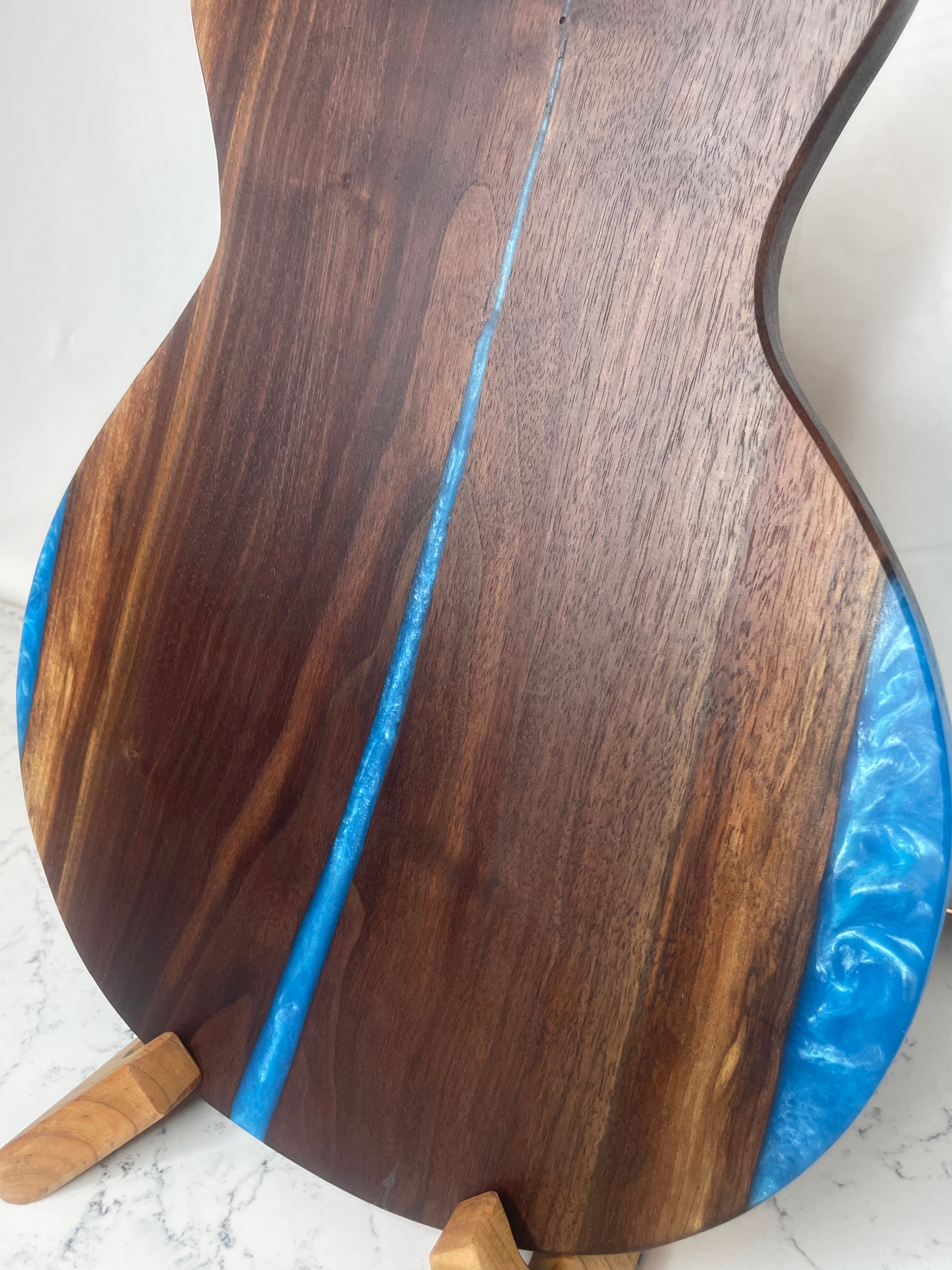 "Guitar"-Erie Board (Gibson Charcuterie Board w/ Blue Epoxy) - photo 2