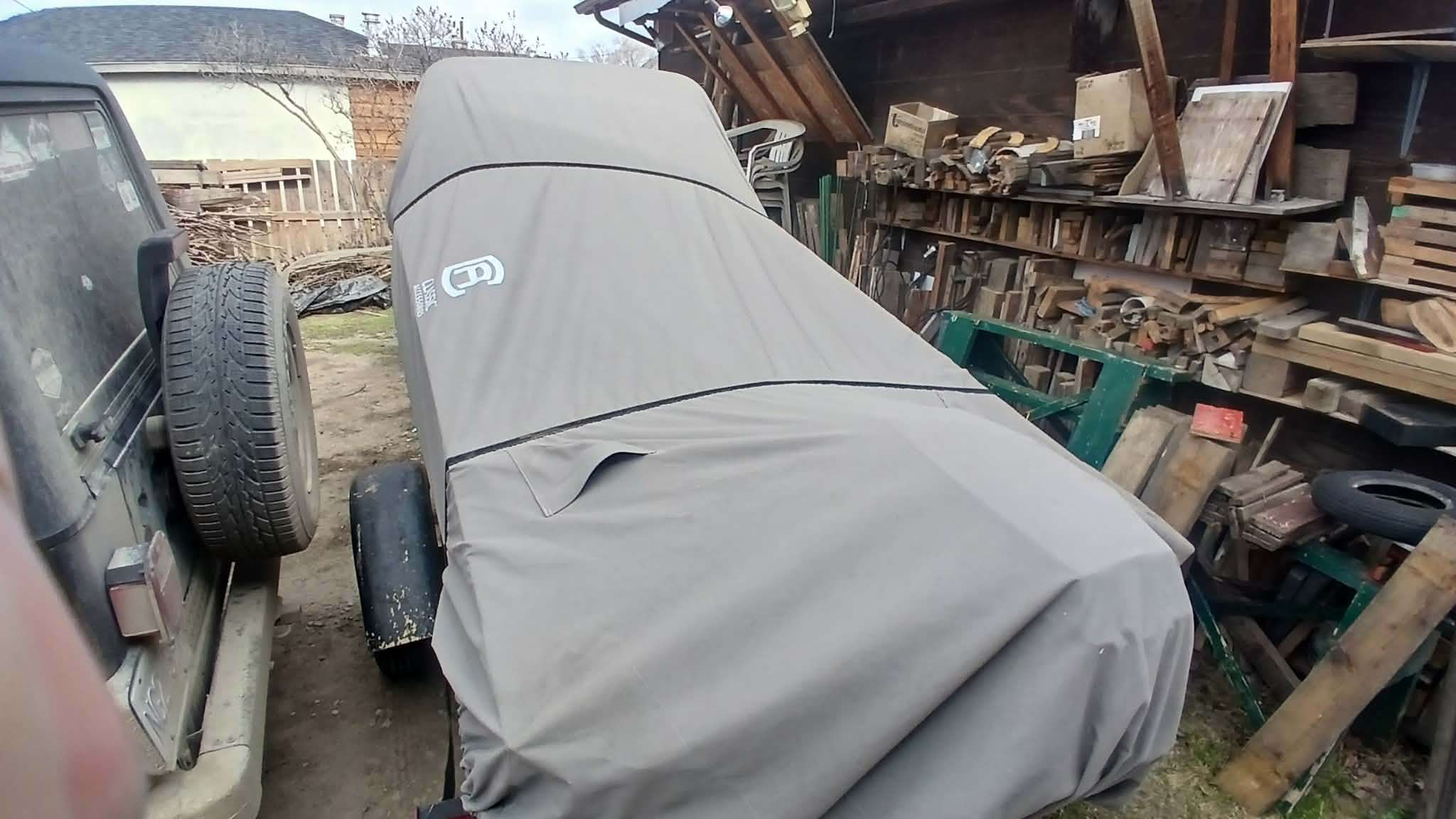 12 Ft aluminum boat, motor, tilt trailer & cover - photo 4