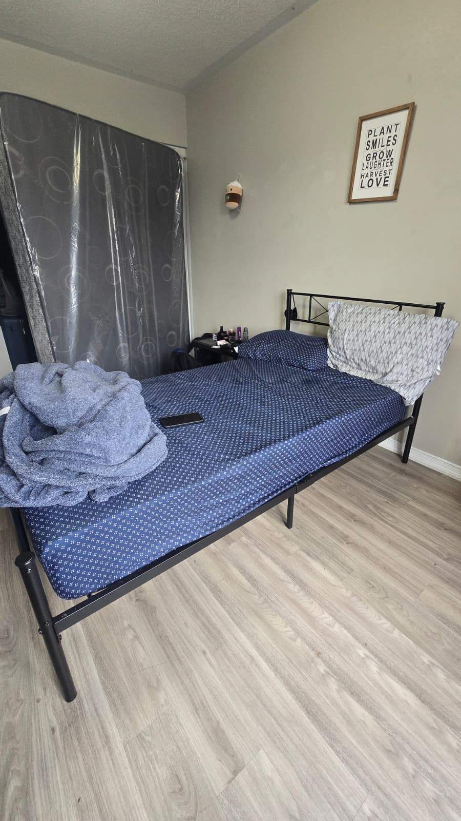 Twin mattress and bed frame