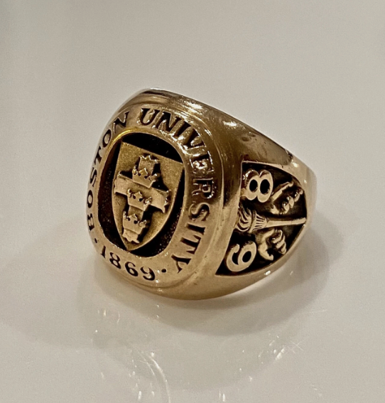 Boston University 10K Solid Gold Ring 1869 - photo 3