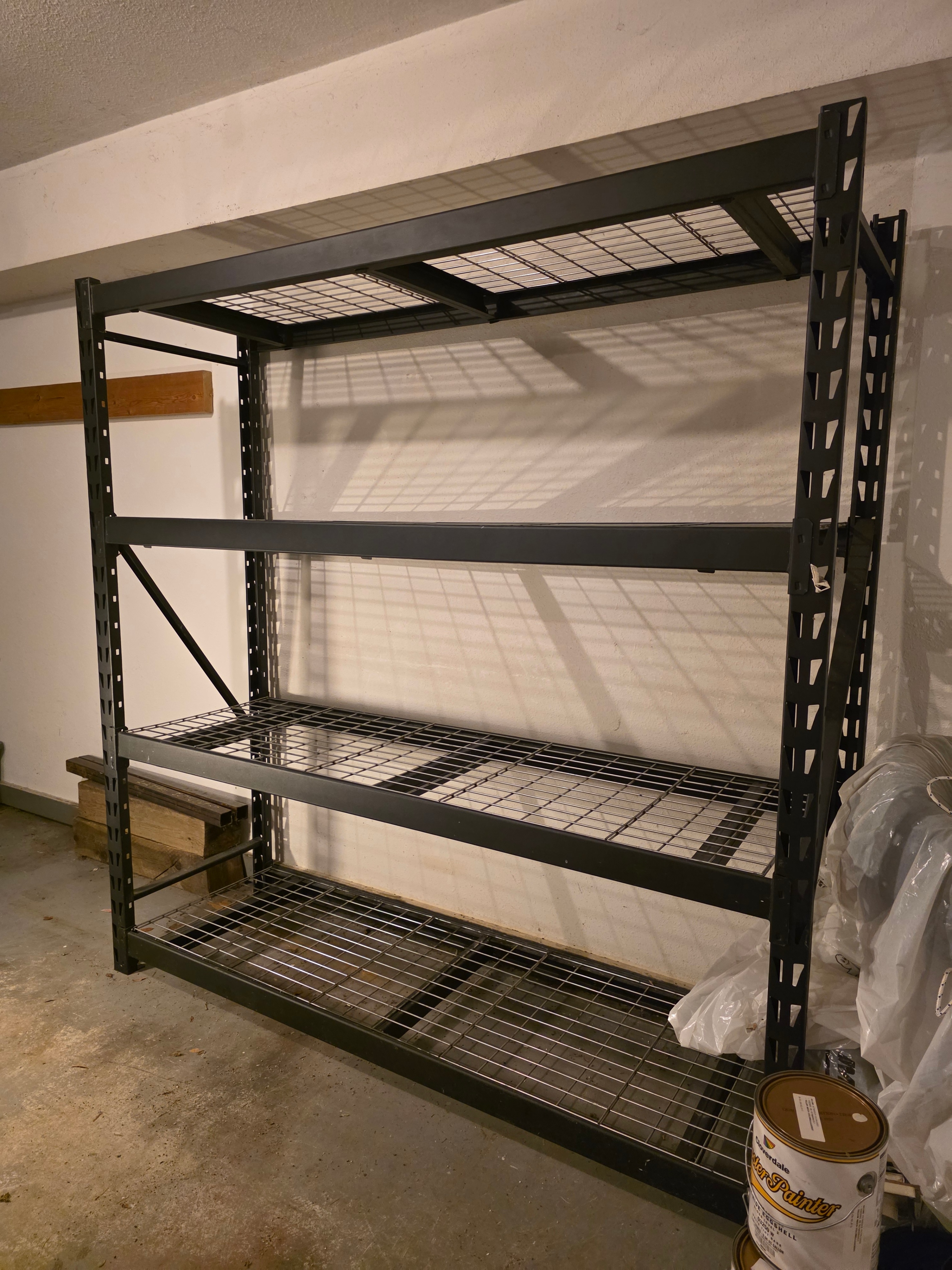 🛠️ Metal Industrial Shelving Unit – Hammer Granite Finish 🛠️ - photo 3