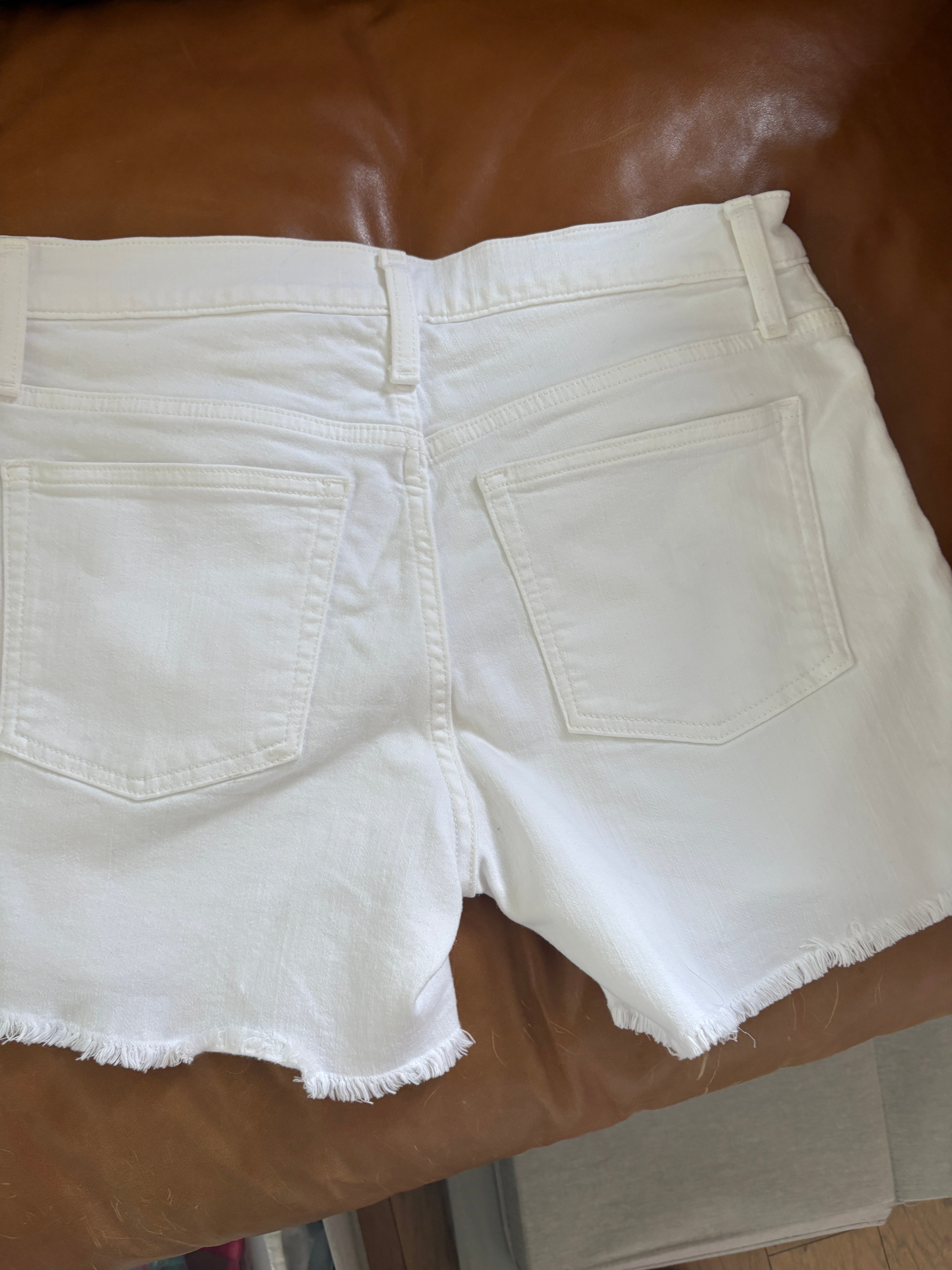 J.Crew White Denim Mid-Rise Shorts - Size 27 - photo 3