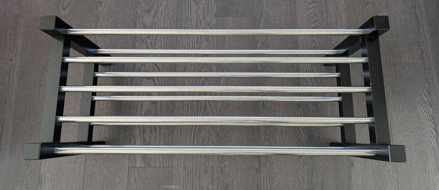Shoe rack (wooden sides, metal) - photo 2