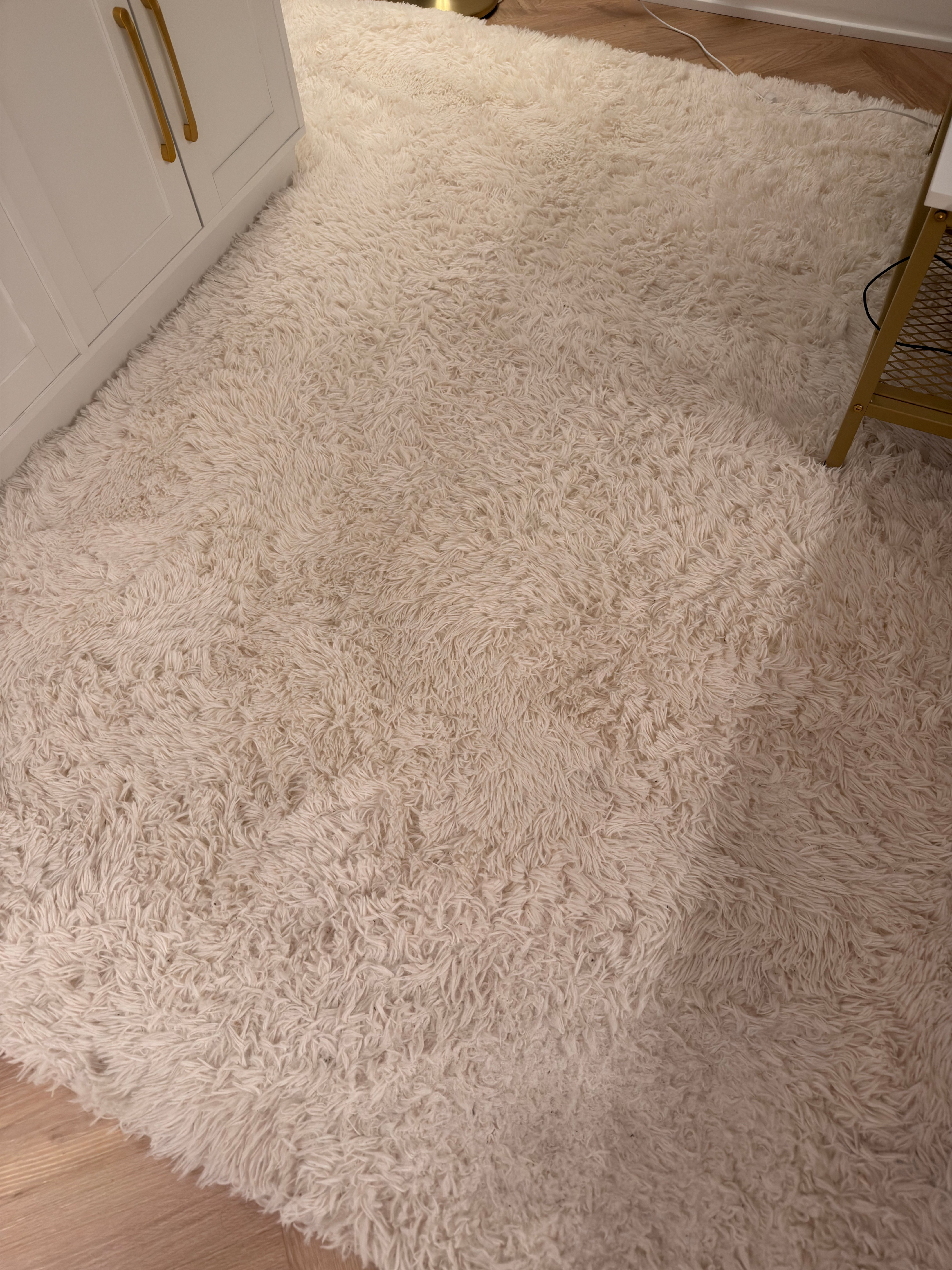 Large Cream White Fluffy Area Rug/Carpet – 6x9 ft - photo 3