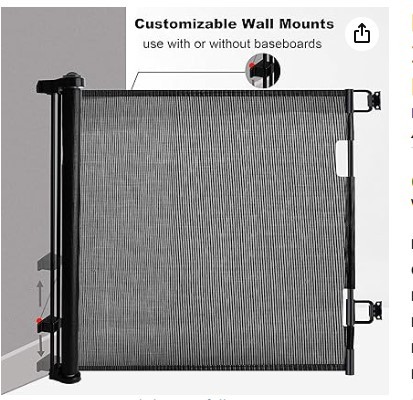 Retractable Baby Gate / Dog Gate - photo 3