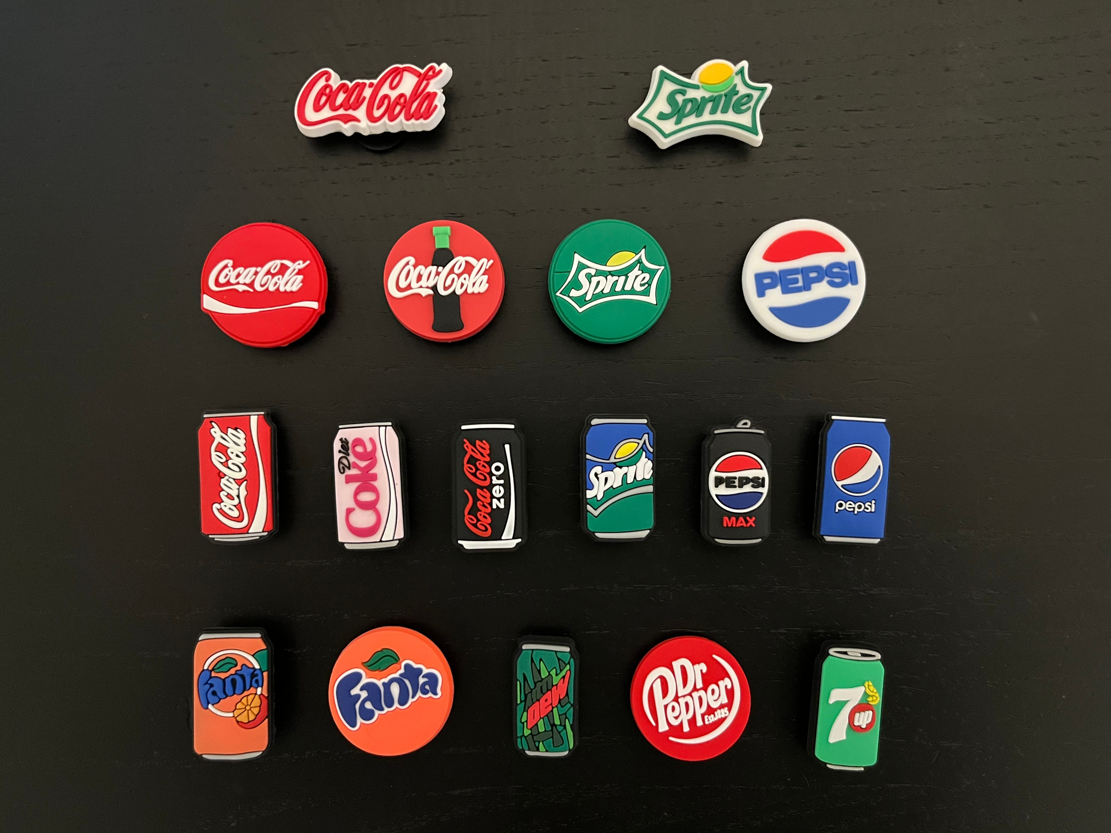 Soda Pop Energy Drinks Shoe Charms / Jibbits