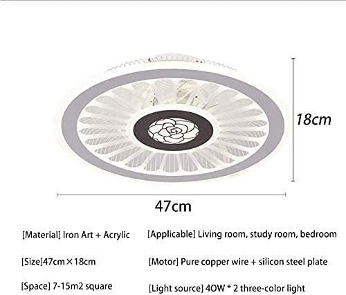 Ceiling Fan Light with Remote 47cm White