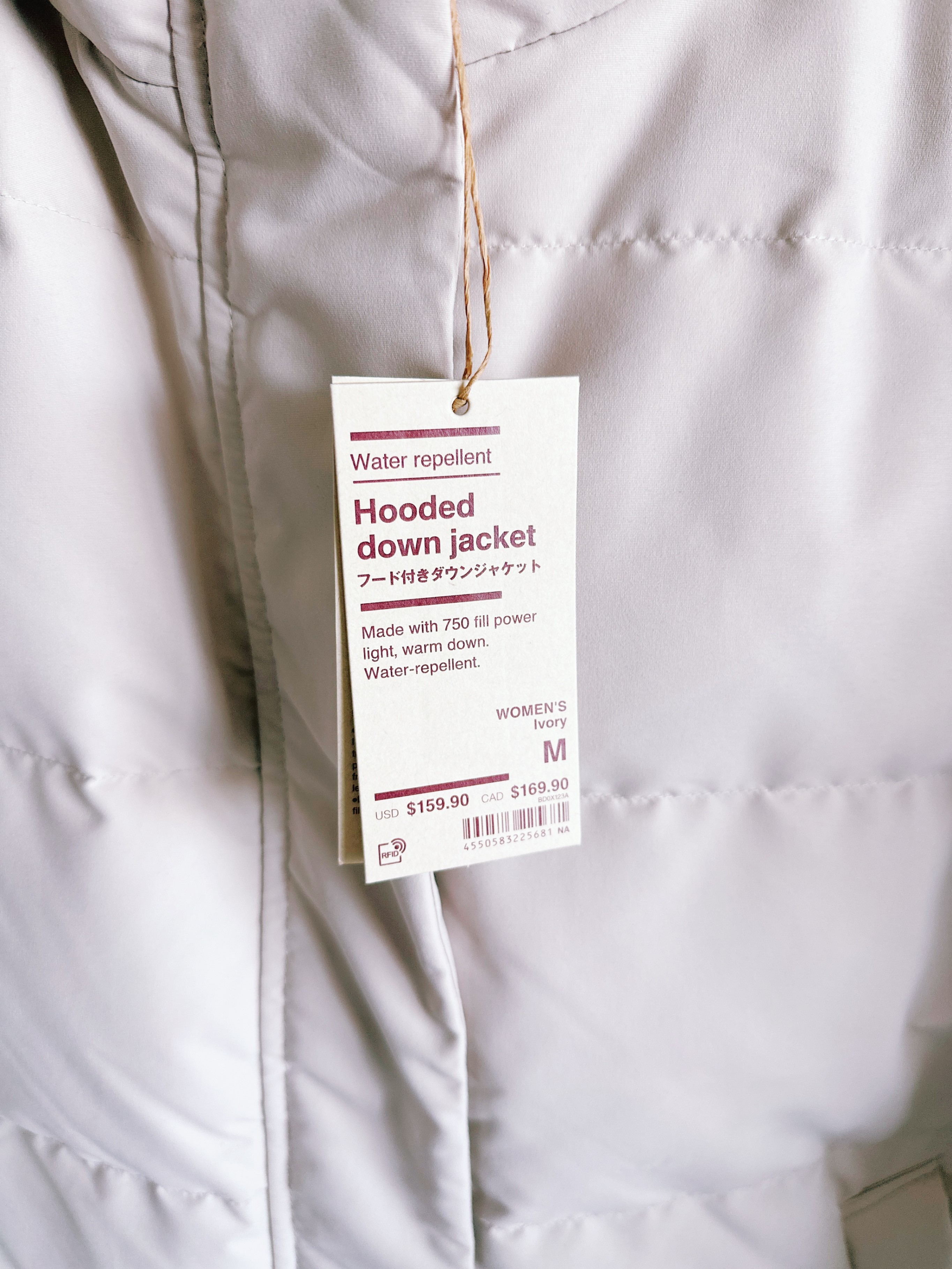 Muji Water Repellent Down Jacket - Size M - photo 2