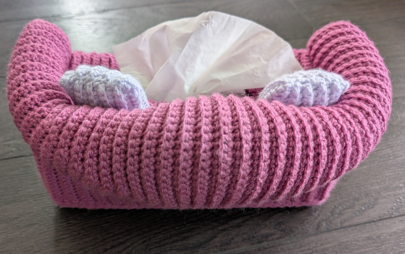 Crochet wrapper for tissue boxes - photo 2