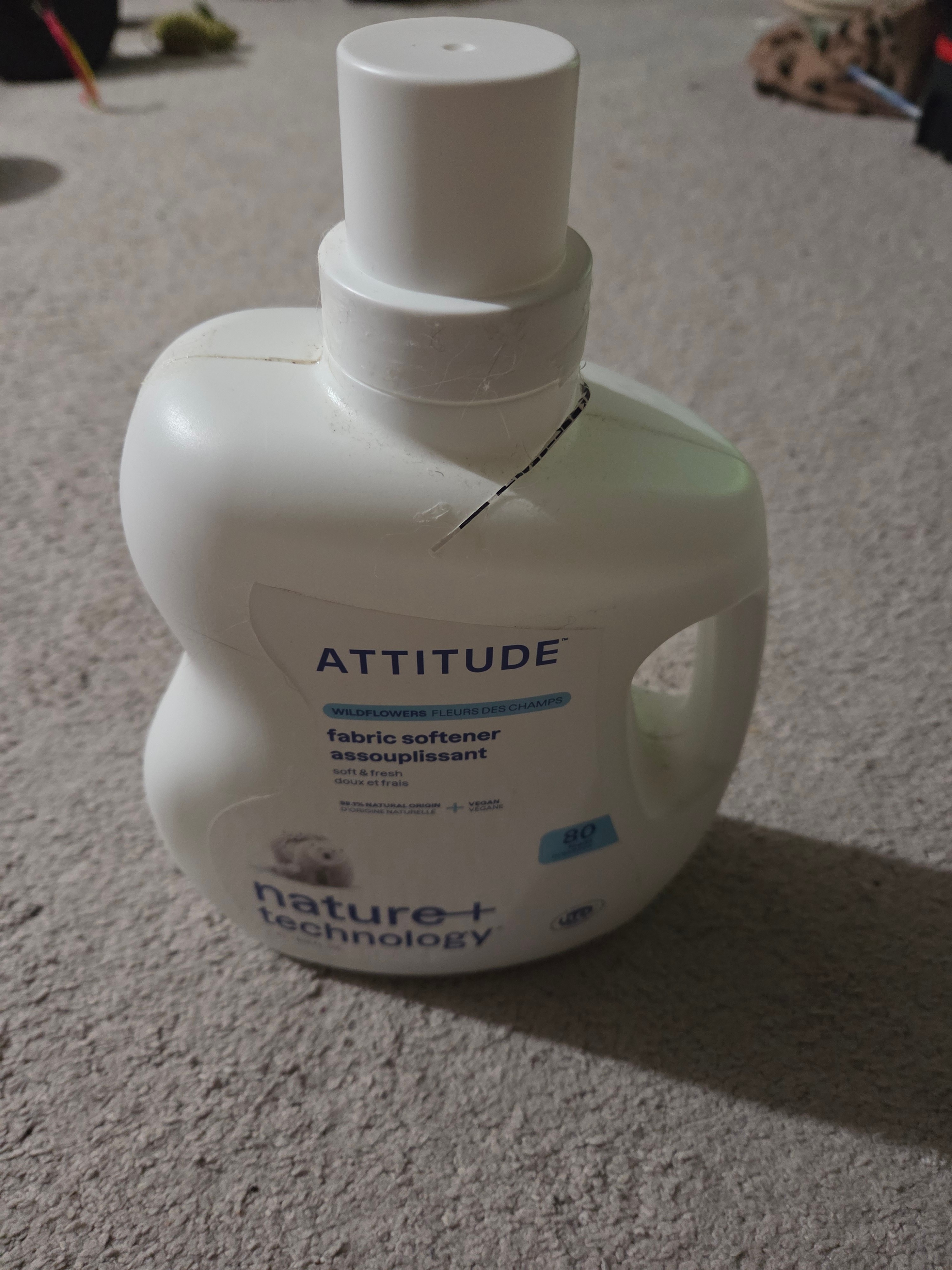 NEW/SEALED 2L Attitude Natural Fabric Softener, Wildflowers