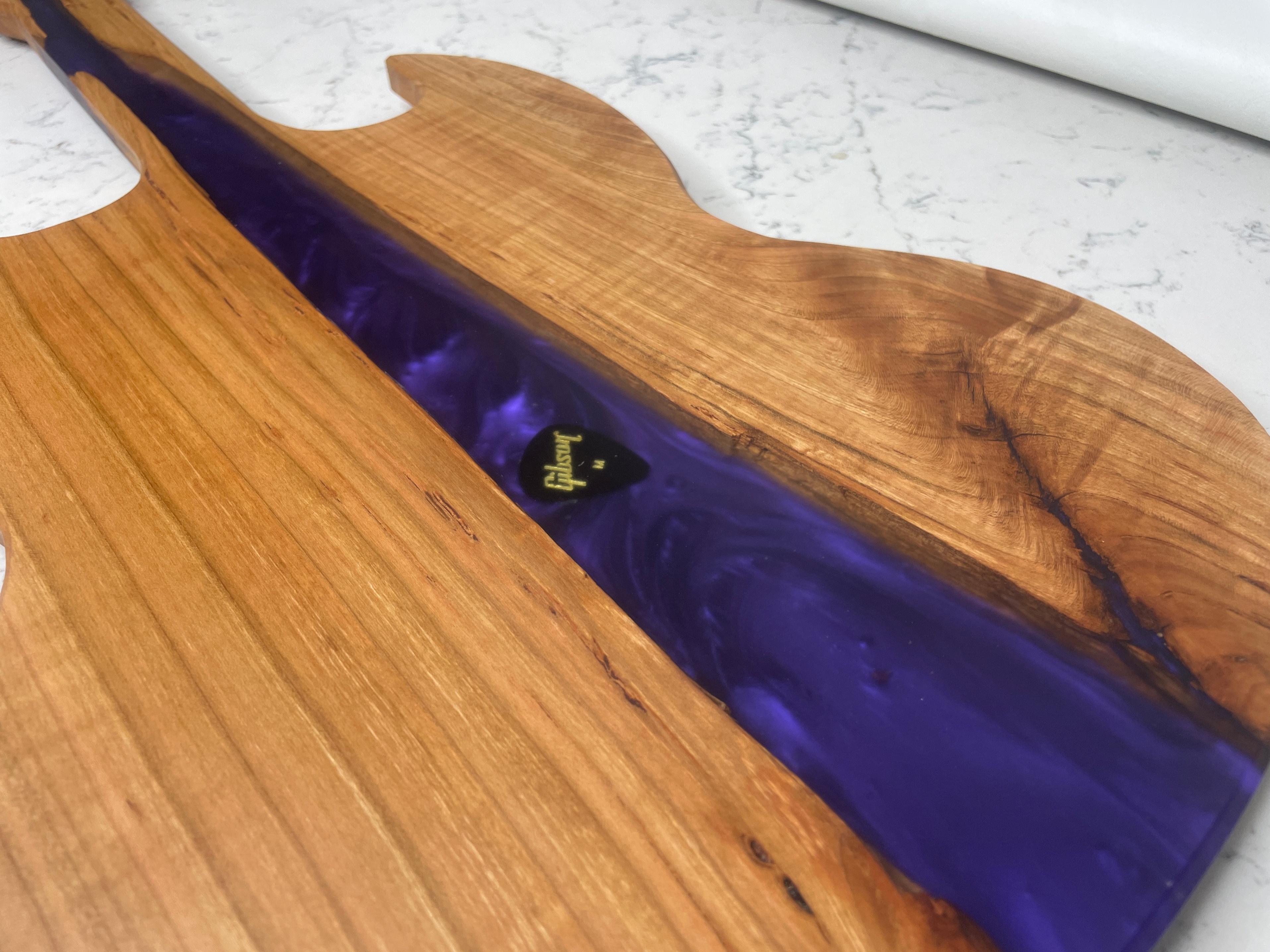 "Guitar"-Erie Board (Gibson Charcuterie Board w/ Purple Epoxy) - photo 4