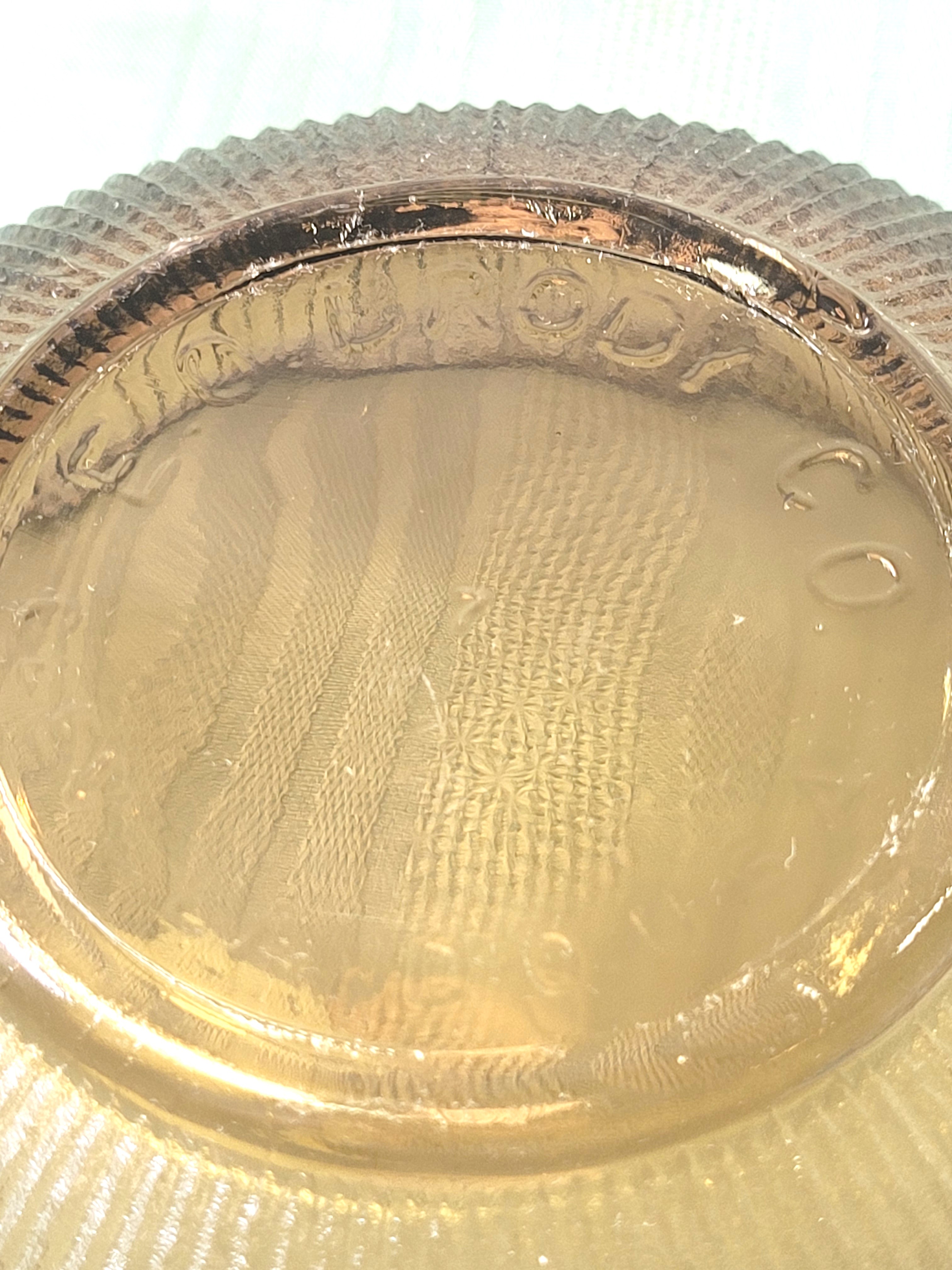 1971 Vintage Libbey Broda Smoke Glass Ribbed Serving Bowl - photo 4
