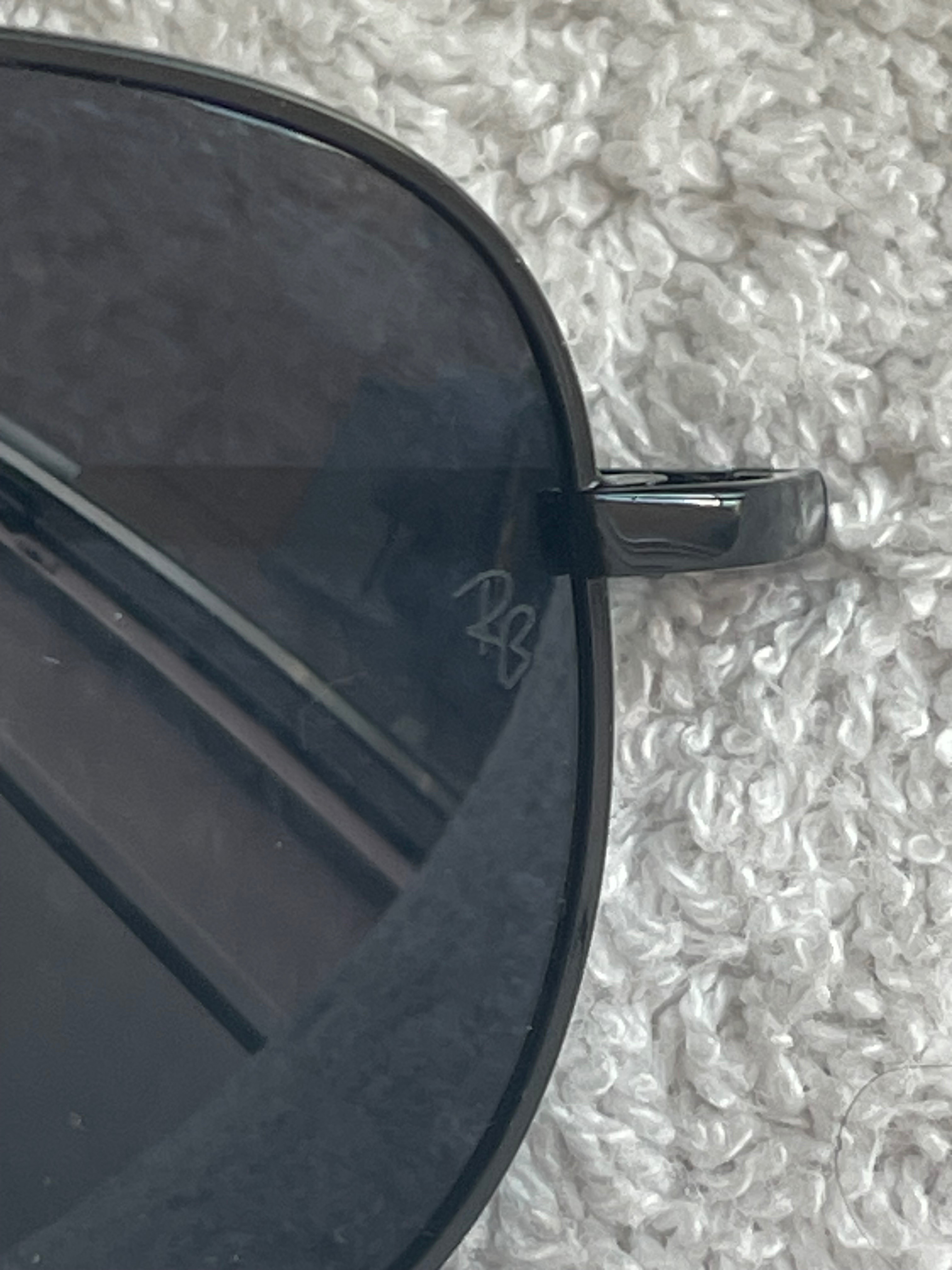 Vintage Ray-Ban Titanium Oval Sunglasses - Black (RB 8018) - photo 4