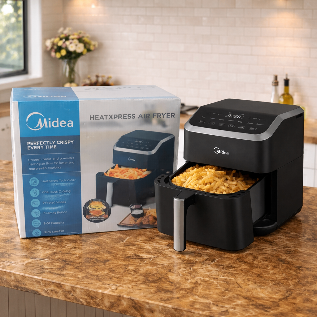 Retail Price $125-SEALED UNOPENED Midea Air Fryer 5.5QT, 9 in 1