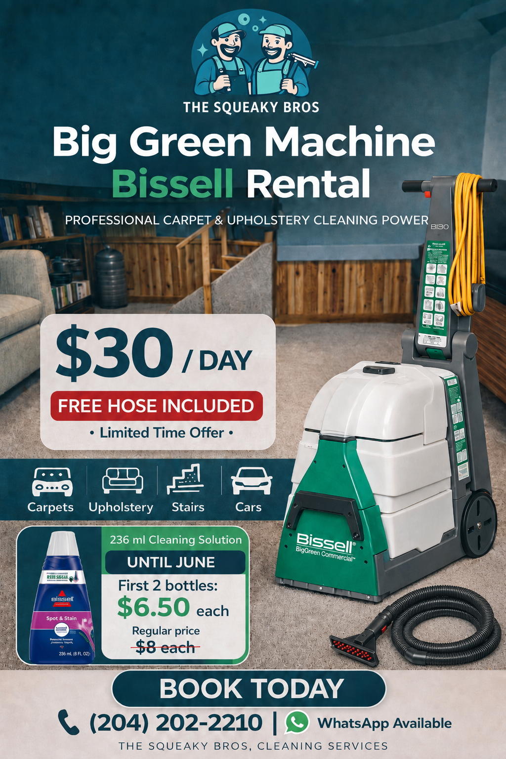 Bissell Big Green Machine Rental