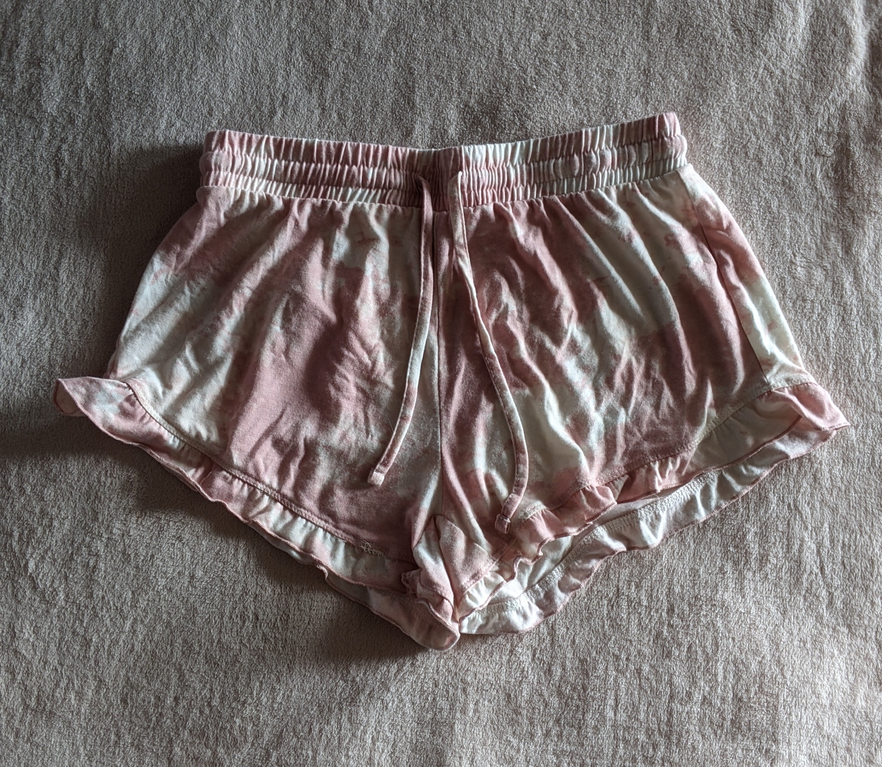 Rose + Vine Tie-die PJ shorts