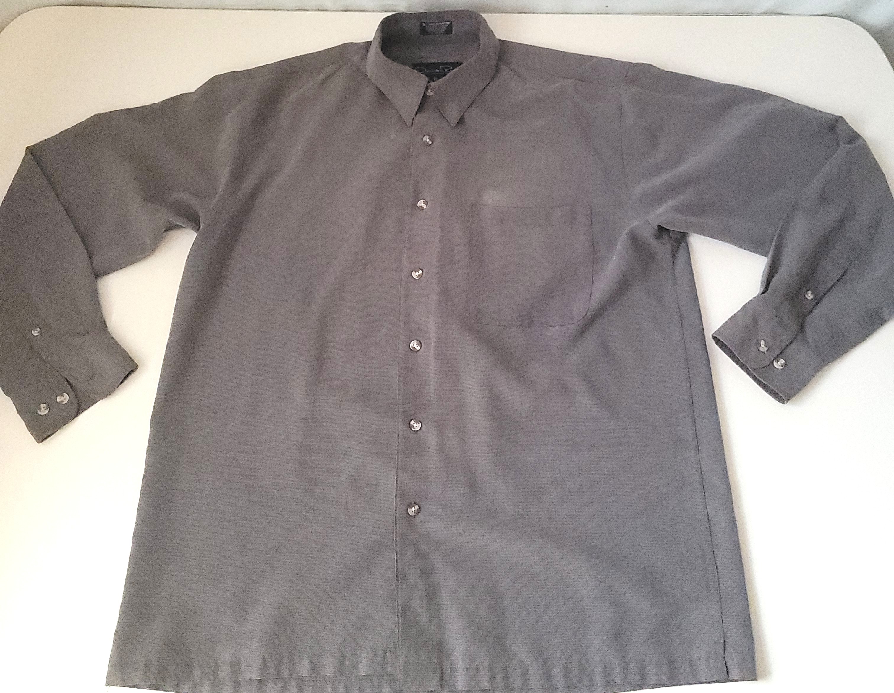 Oscar de la Renta Charcoal Gray Button Up Shirt Size M - photo 3