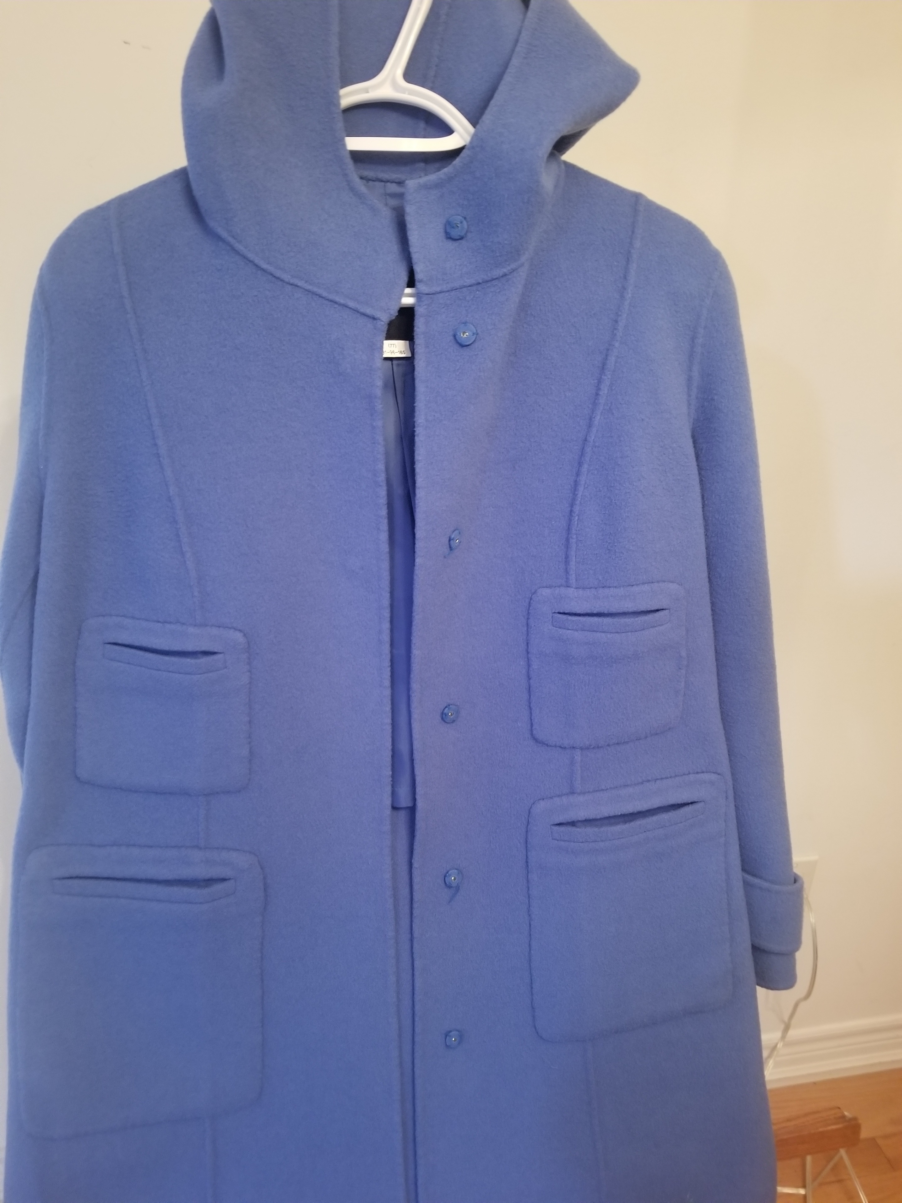 Blue Wool Blend Coat