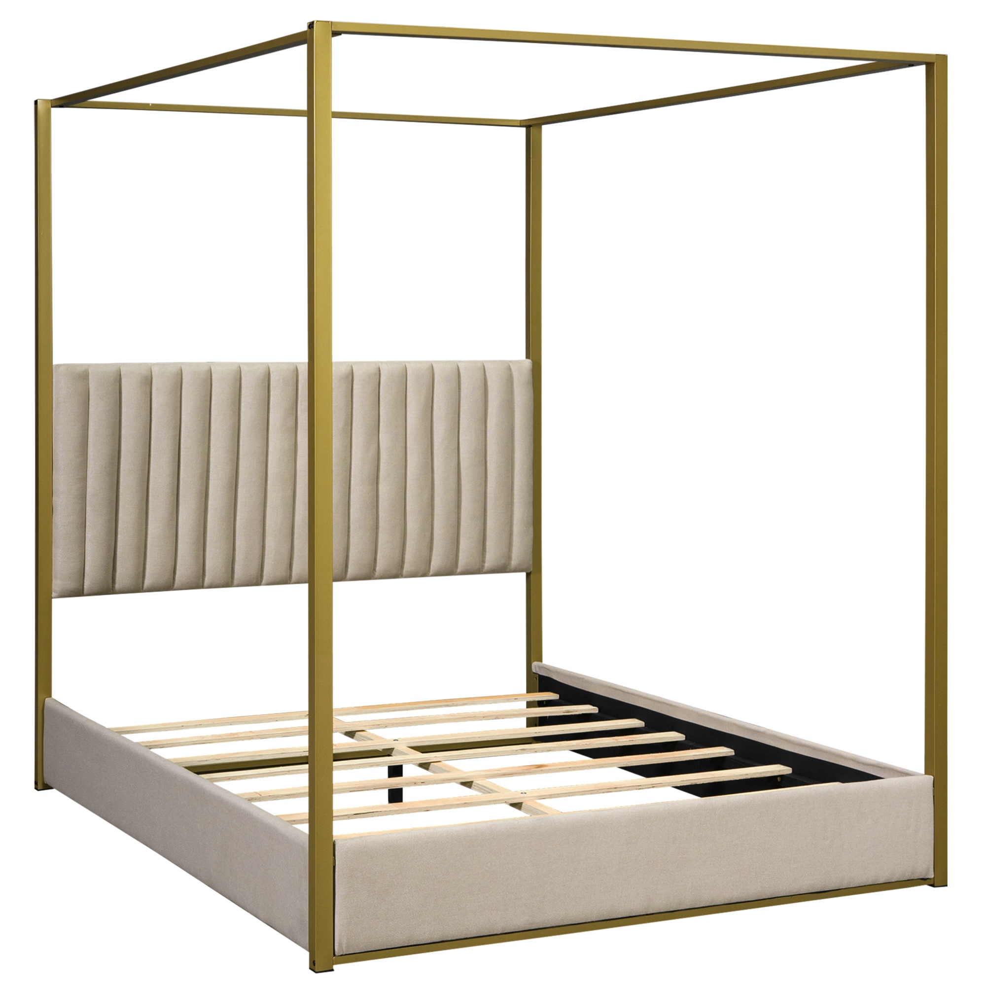 Modern Queen Velvet Upholstered Bed – Framed Luxury Design - photo 2