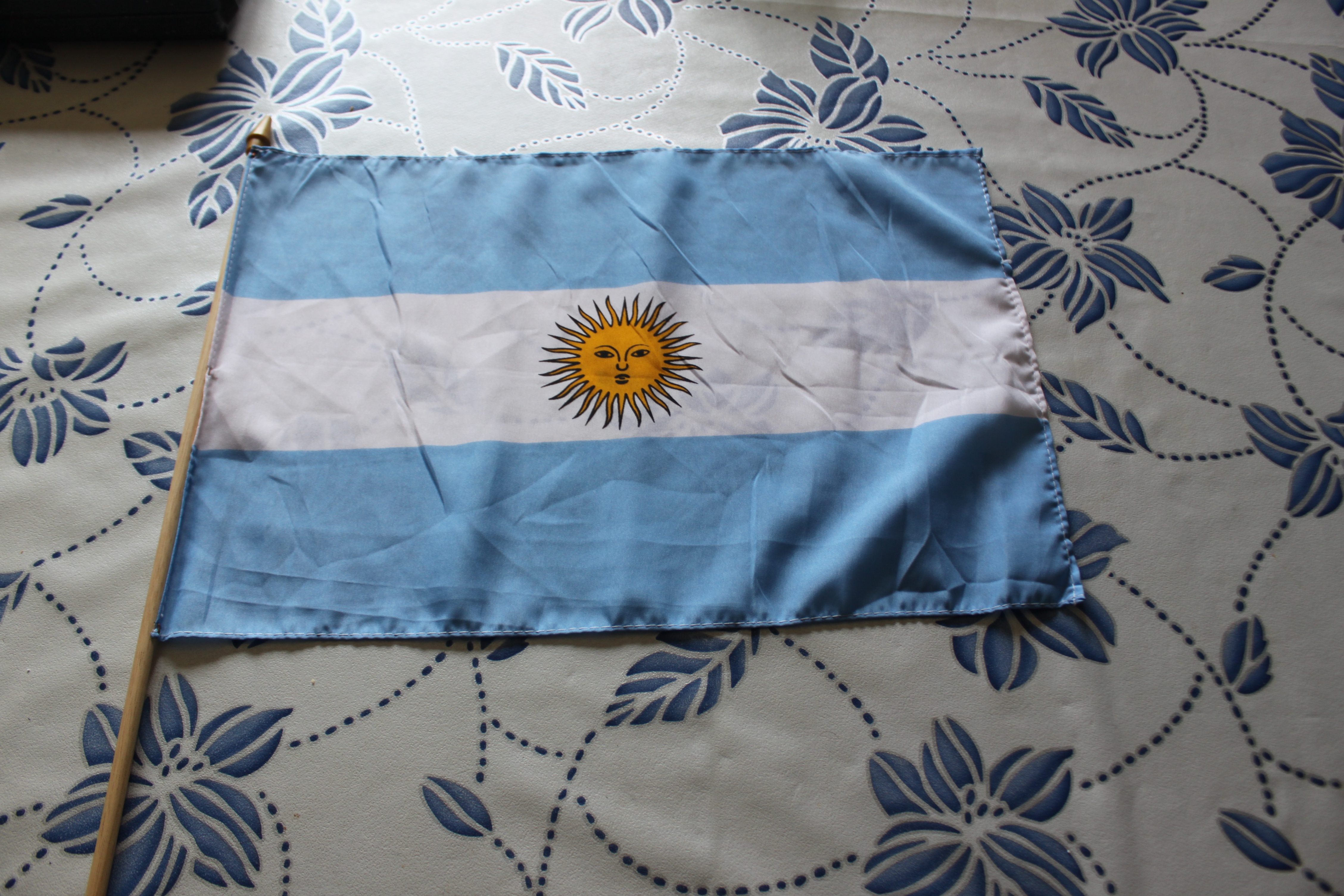 Argentina Flag With Waving Stick