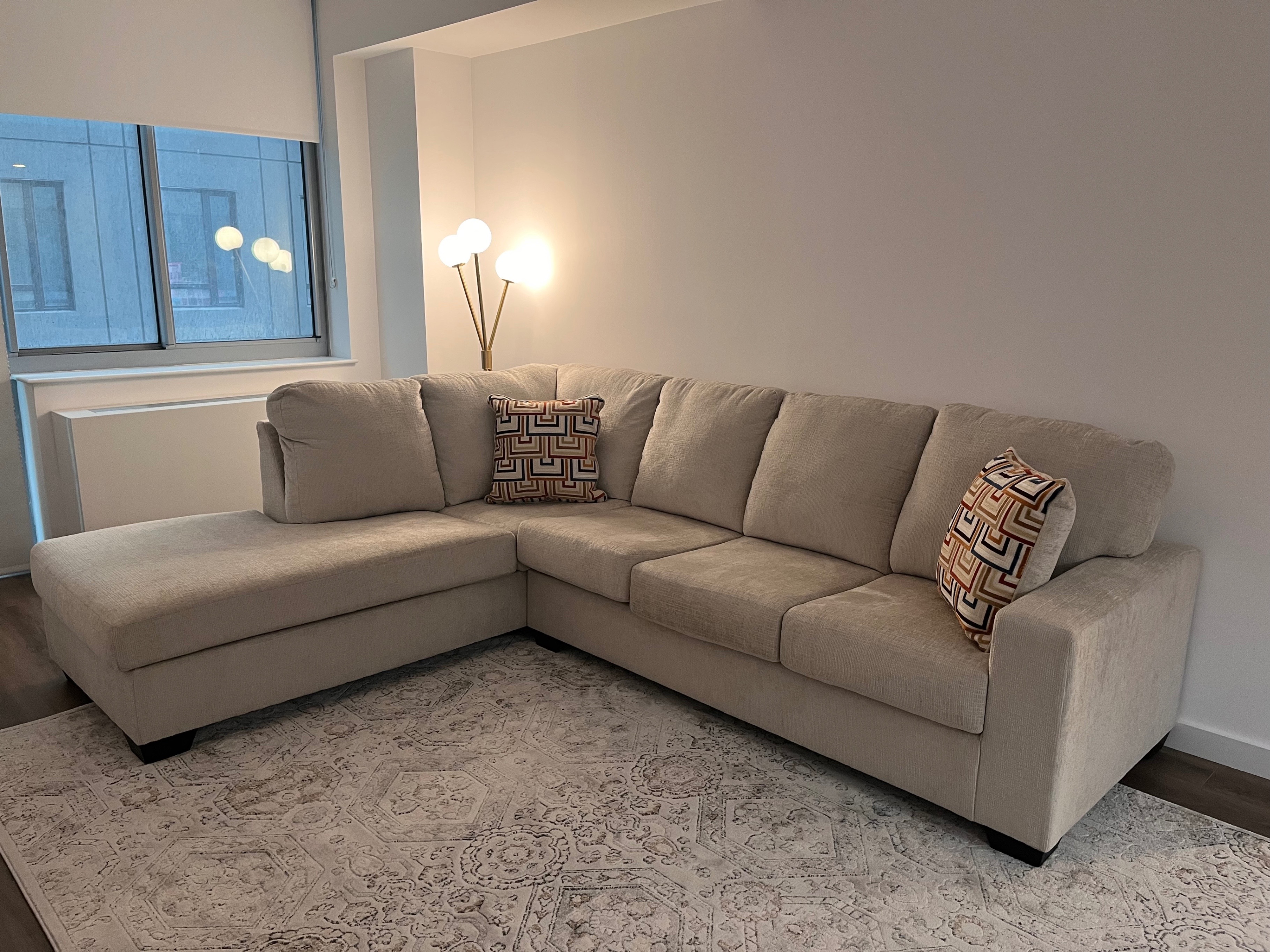 Sectional Sofa + TV Stand + FREE TV & Lamp Moving Sale