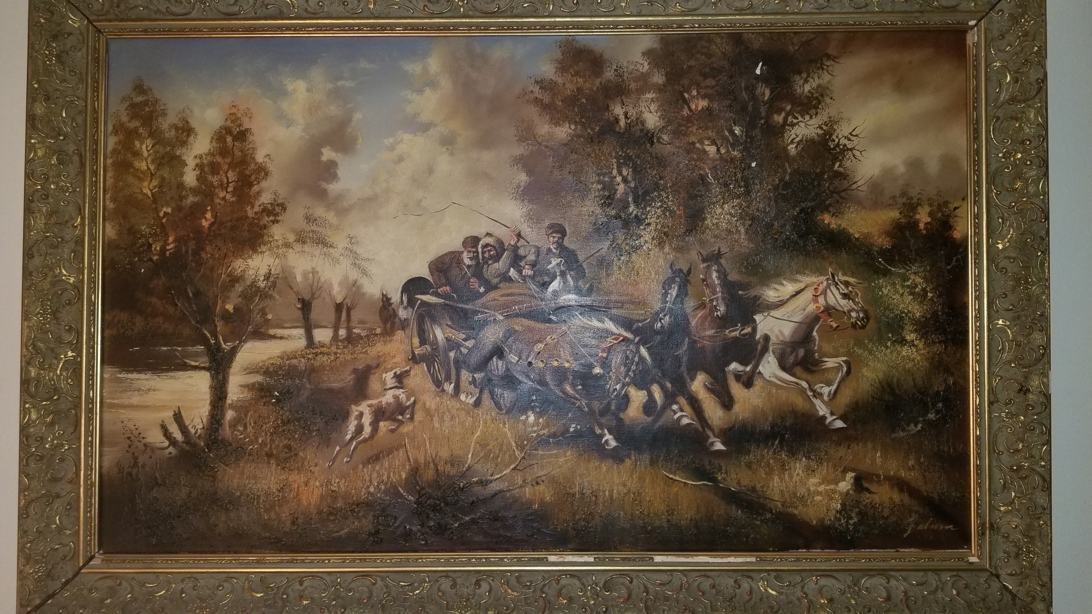 Framed Oil Paintings - 17th Century European Scenes