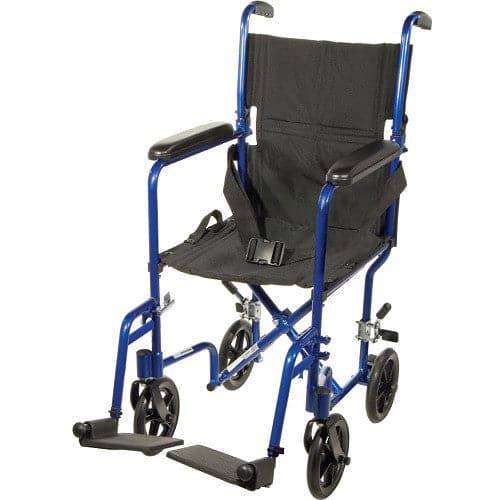 Drive Aluminum Transport Chair 17" Blue ATC17-BL