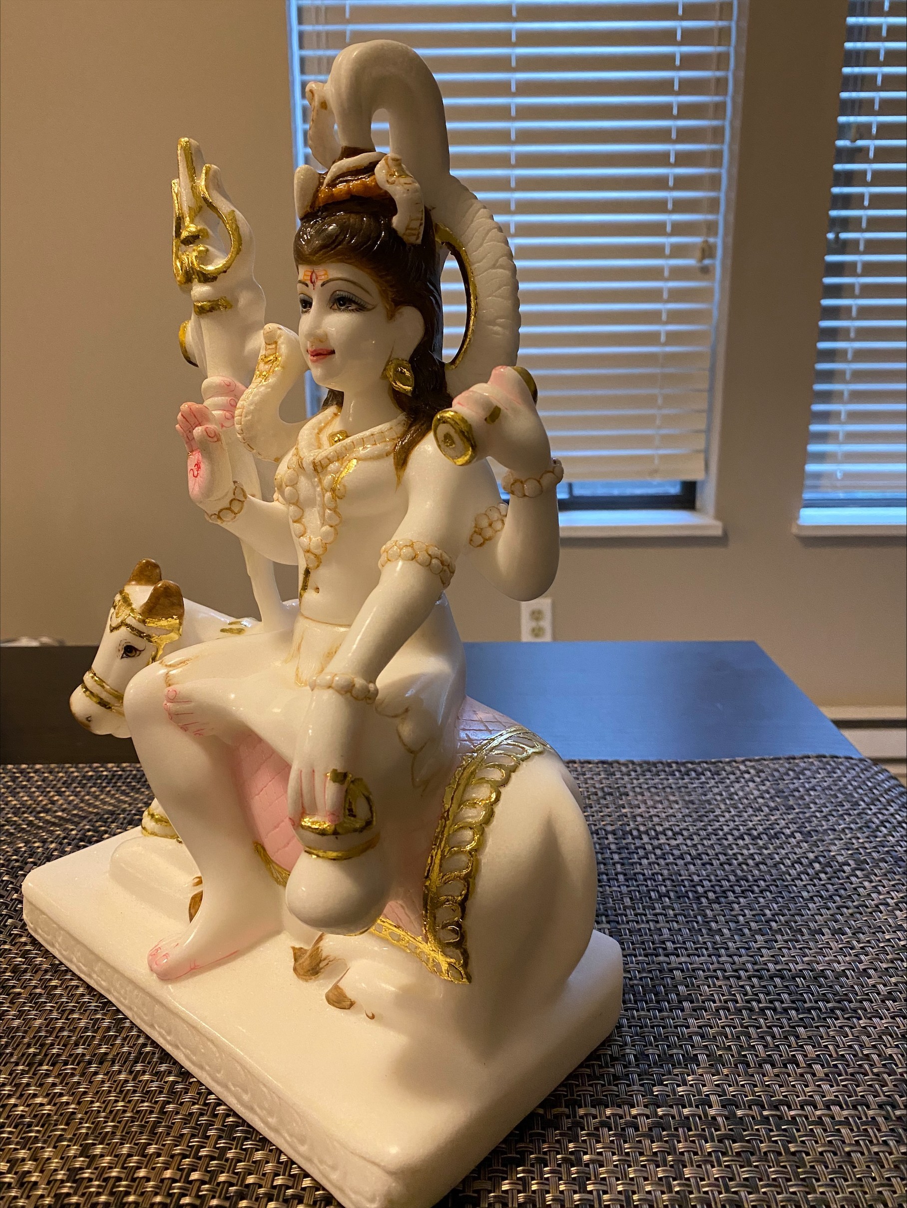 Lord Shiva White Marble Statue - photo 2