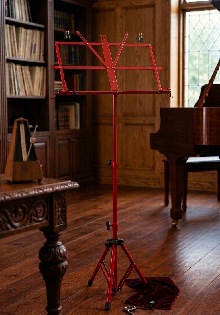 Red Adjustable Music Stand - photo 2