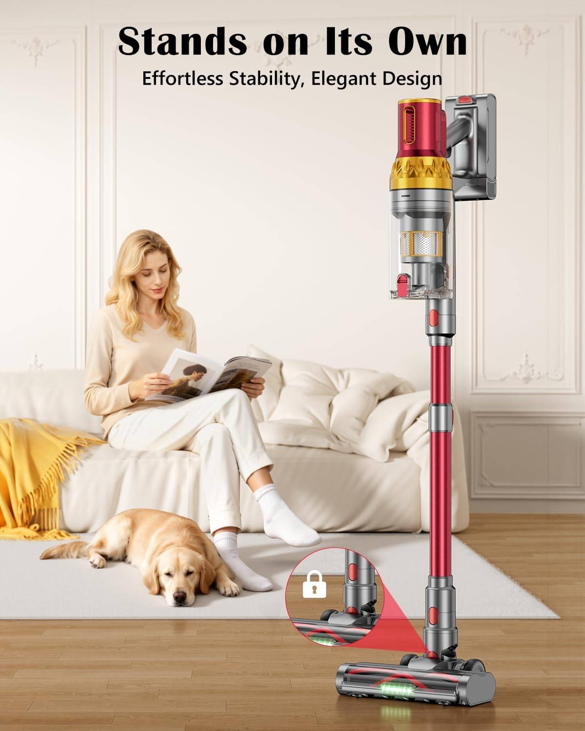 Cordless Vacuum Cleaner, 580W 48Kpa Vacuum Cleaner for Home - photo 2