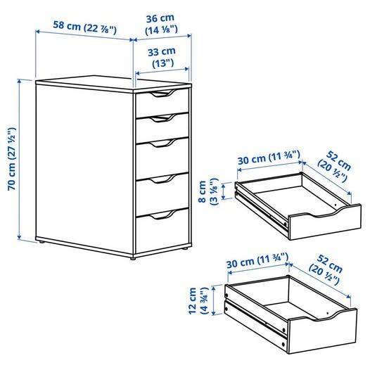ALEX Drawer unit, white - photo 4