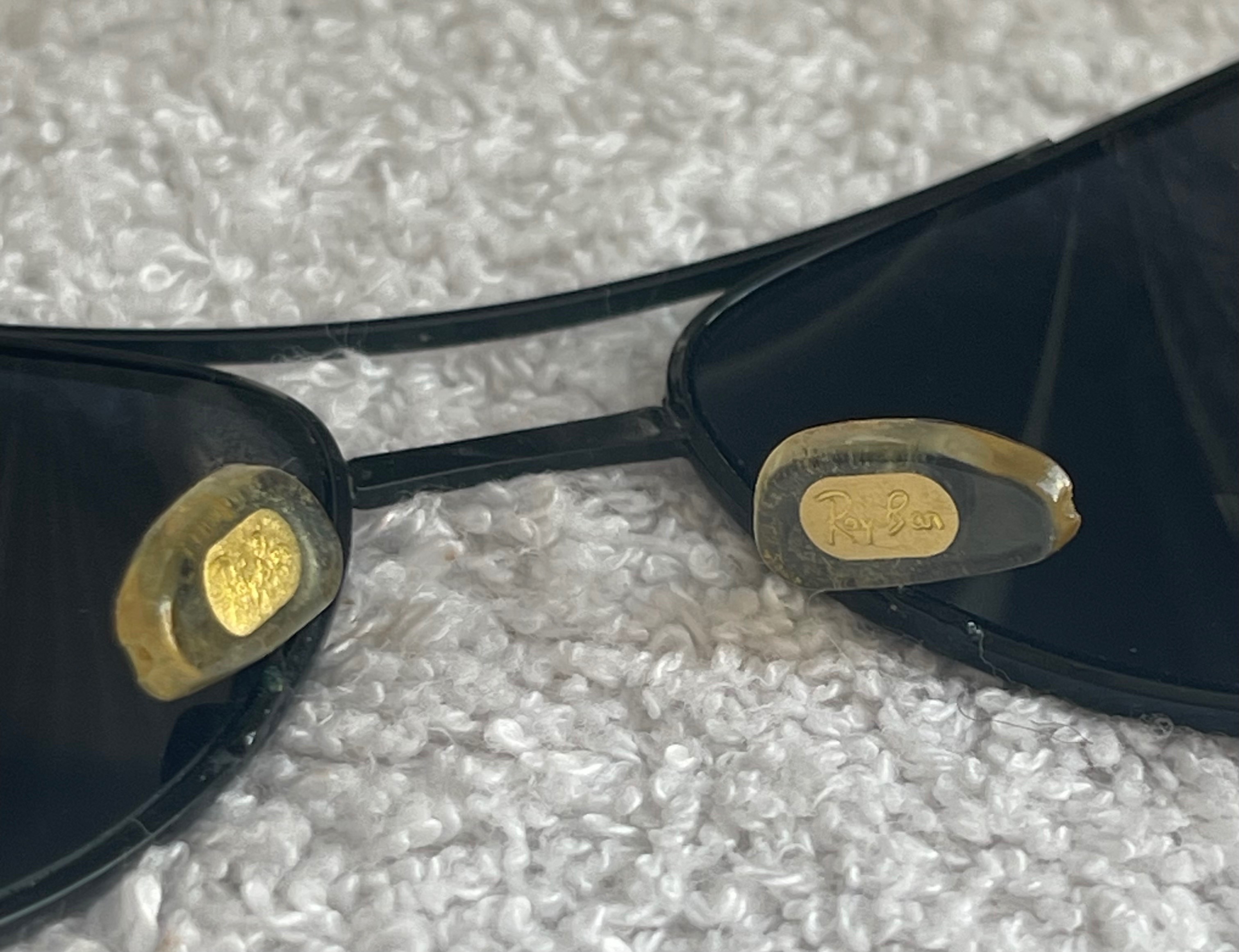 Vintage Ray-Ban Titanium Oval Sunglasses - Black (RB 8018) - photo 5