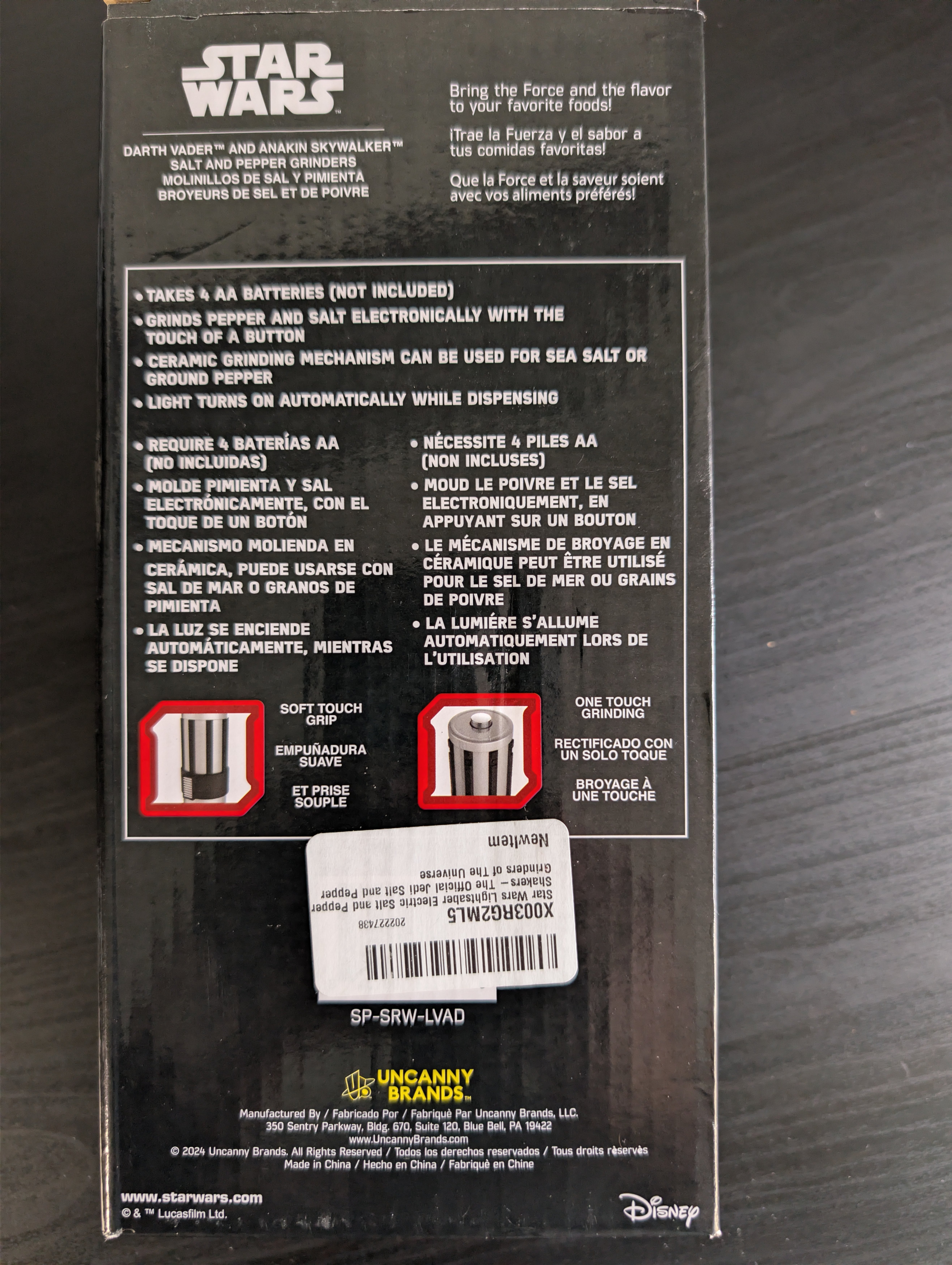 Star Wars Lightsaber Salt & Pepper Grinders (New in Box) - photo 2