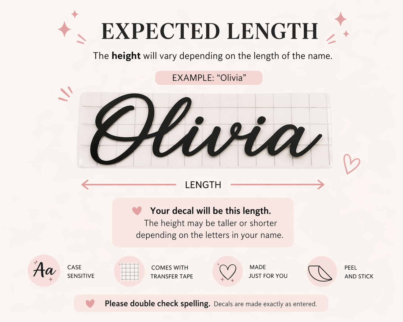 Custom Name Vinyl Decal| Transfer Stickers| Personalized Gifts - photo 5