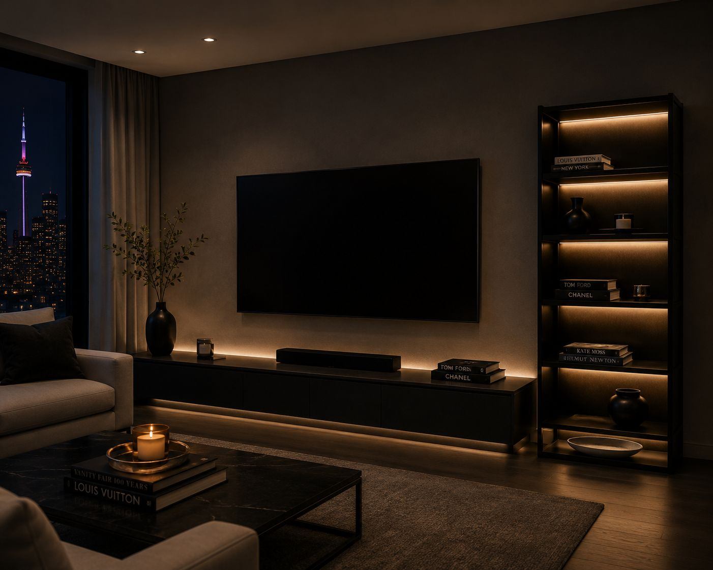 Modern LED Bookshelf – Contemporary MDF Bookcase - photo 3