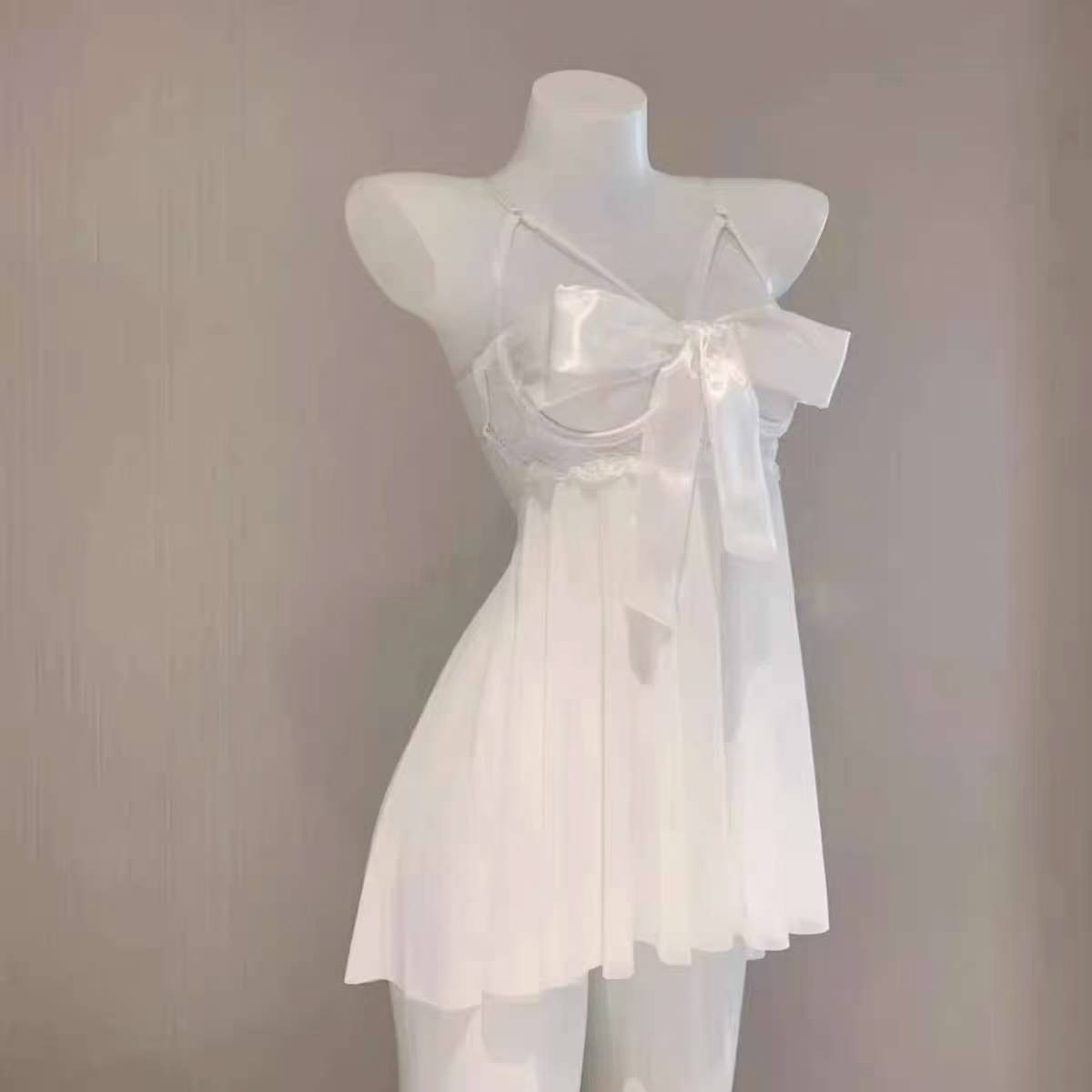 White Bow Sheer Dress - photo 5