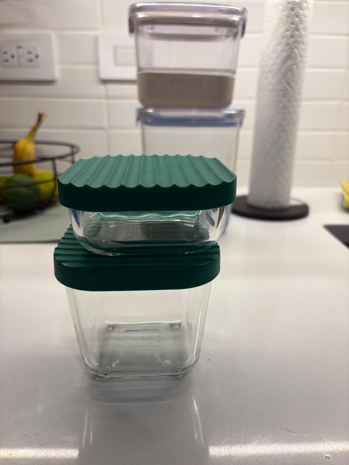 4 Glass Food Storage Containers with Lids - photo 3
