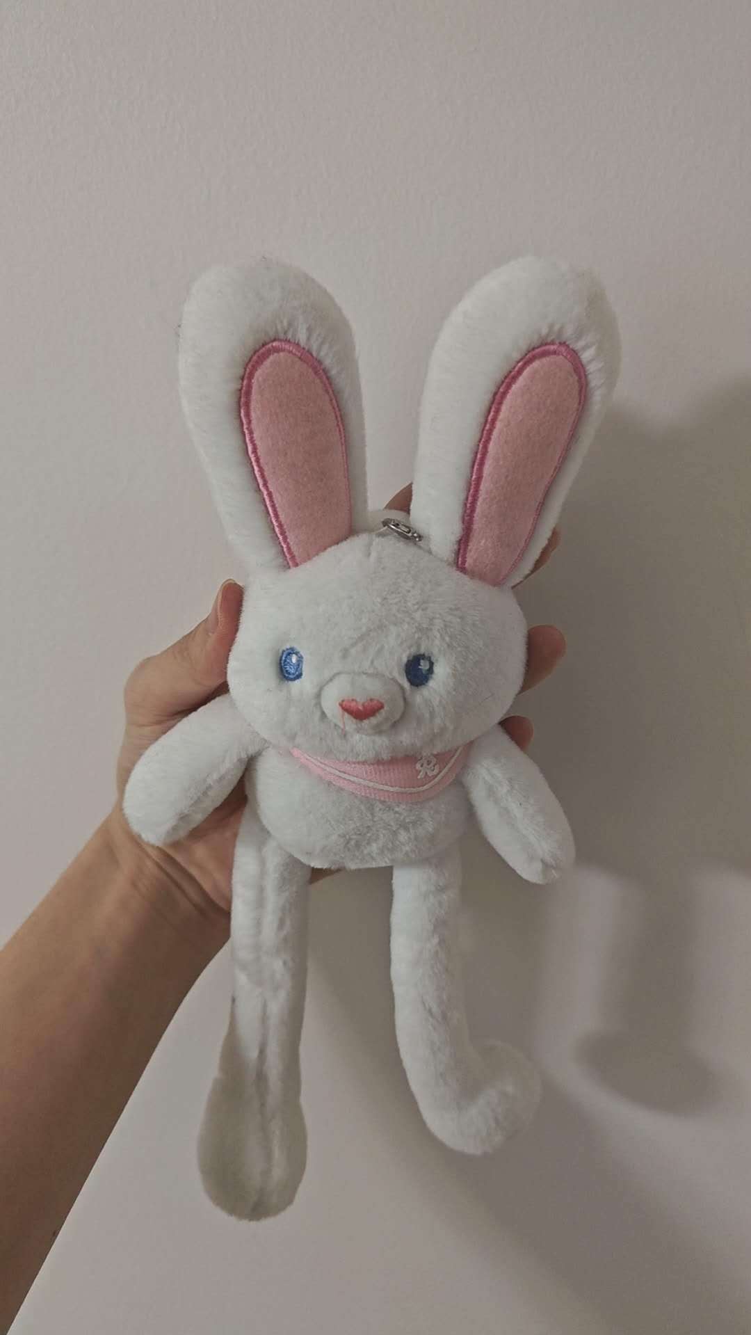 White Bunny Plush Keychain / Bag Charm - photo 2