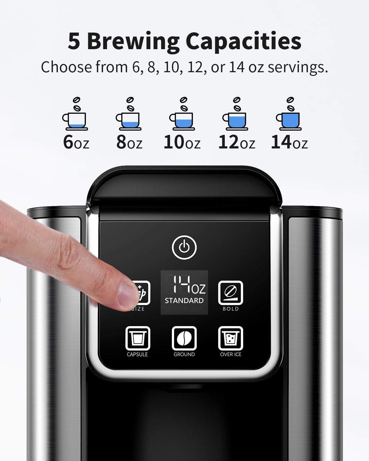 Single Serve Coffee Maker with 50oz Water Tank - photo 4