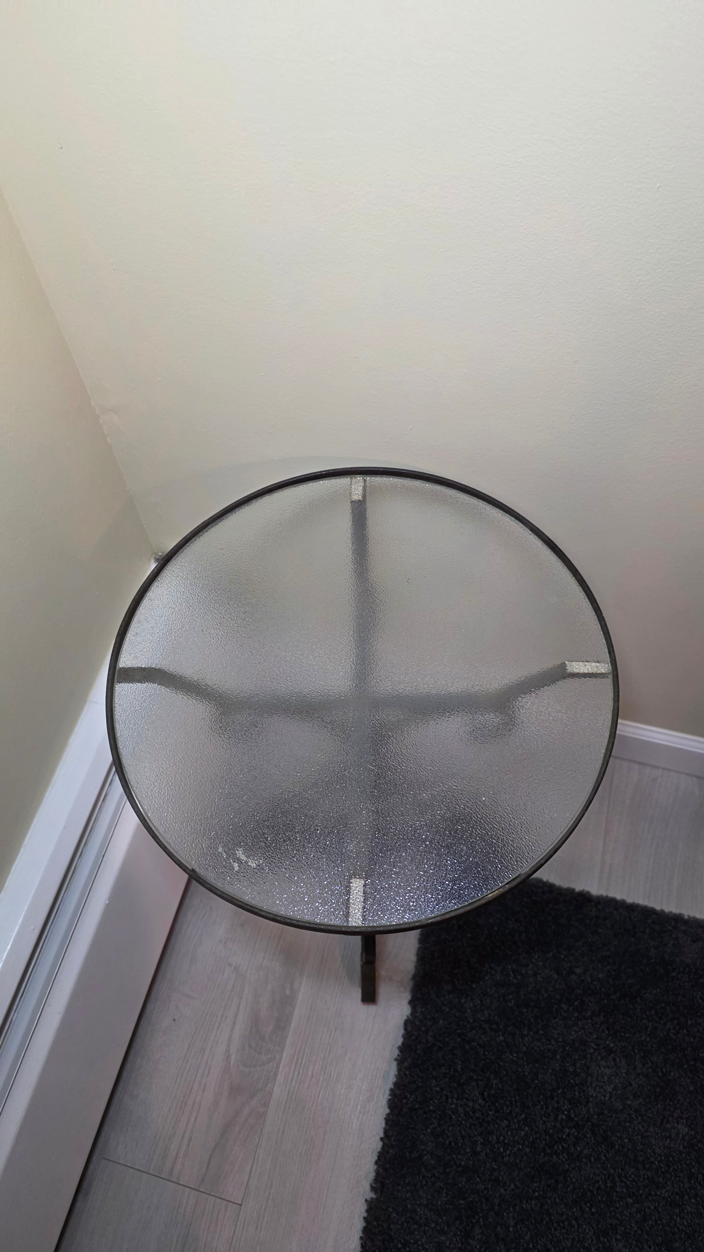 ✨ Vintage-Style Wrought Iron & Glass Accent Table ✨ - photo 2