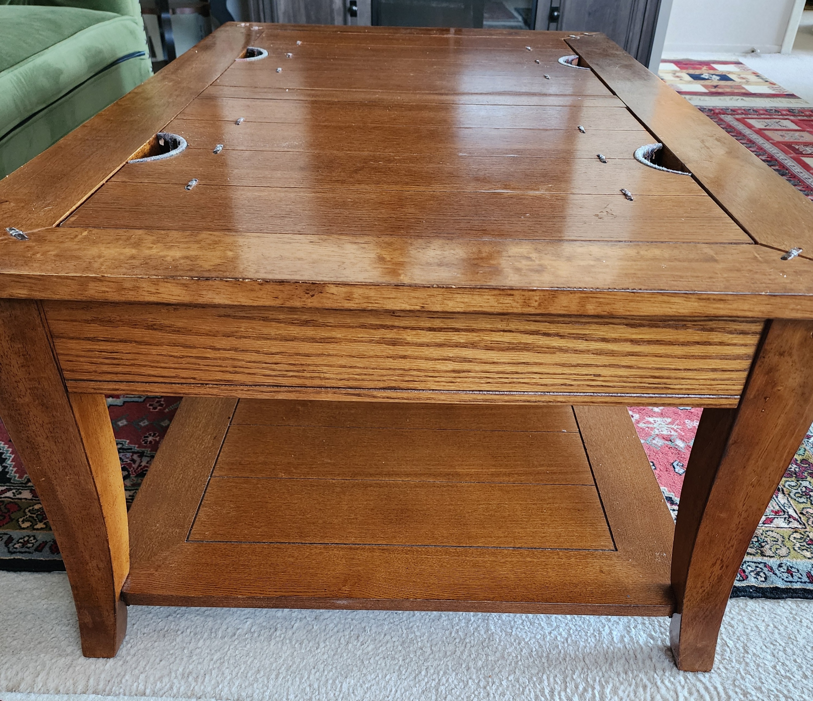 Solid Wood Handcrafted Coffee Table – Rustic Design - photo 4