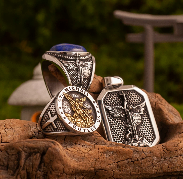St. Michael Protect Us Ring - photo 2