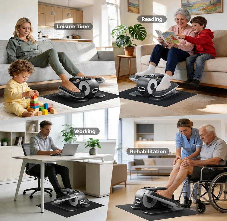 Under Desk Elliptical Machine – 12 Speeds, Remote Control (New) - photo 5