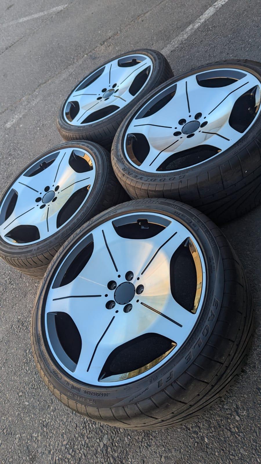 NEW 20"Merc S Class/CL/Maybach style staggered(5x112)+used tires - photo 2