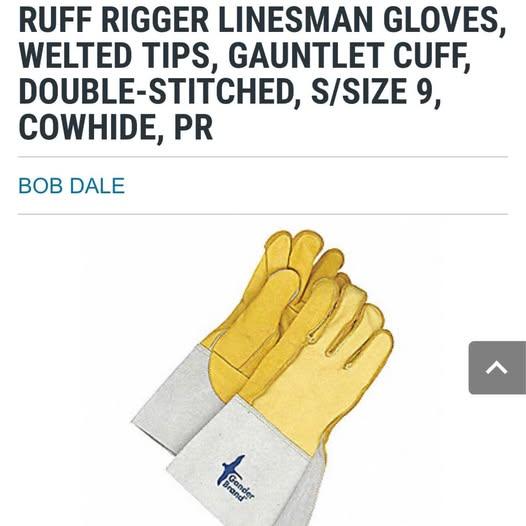 Bob Dale Ruff Rigger Linesman Gloves - photo 2