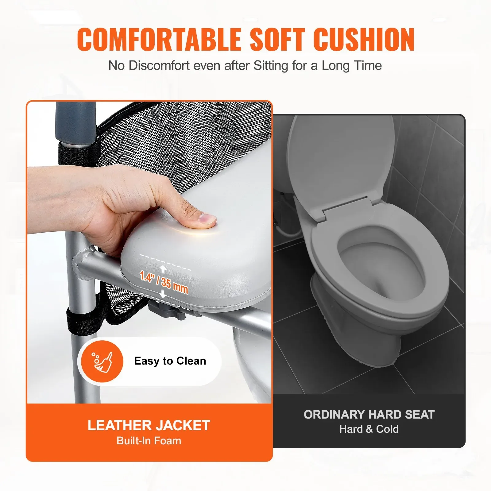 VEVOR Raised Toilet Seat, 7-Position Height Adjustment - photo 4