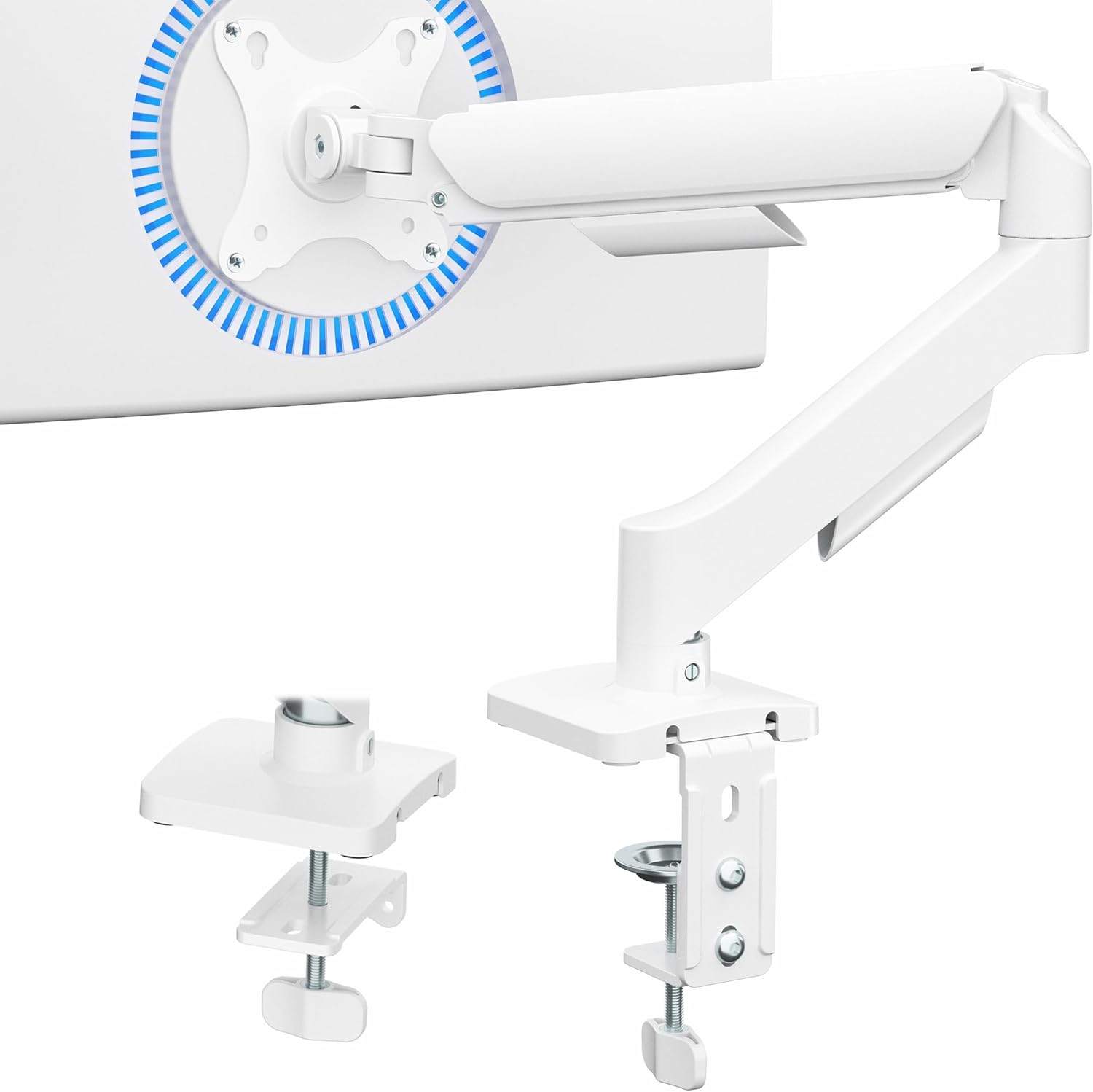 New VIVO Single Pneumatic Arm Desk Mount White - photo 3