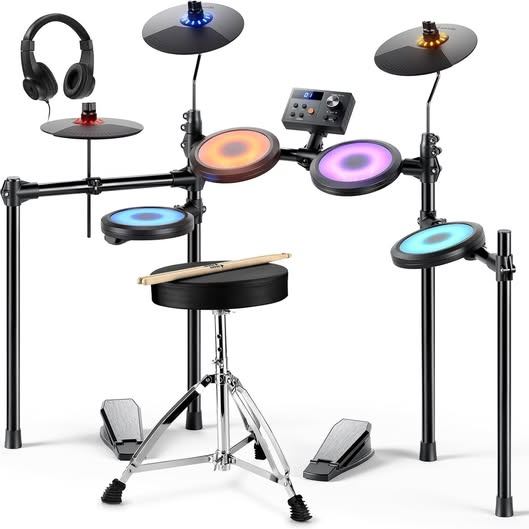 Donner drumset with lightup pads.
