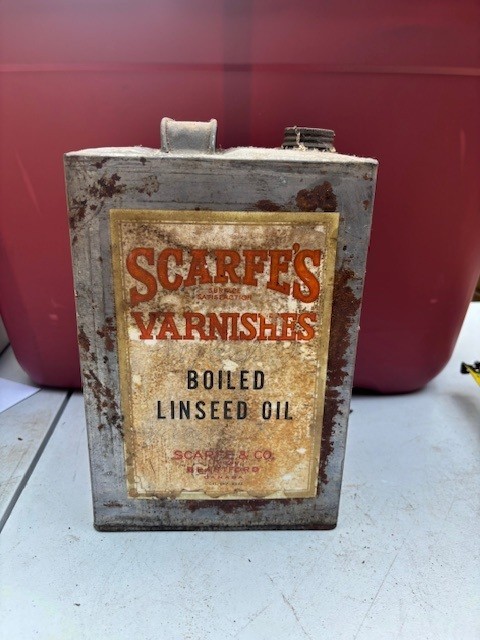 Scarfe's Varnishes Boiled Linseed Oil Tin