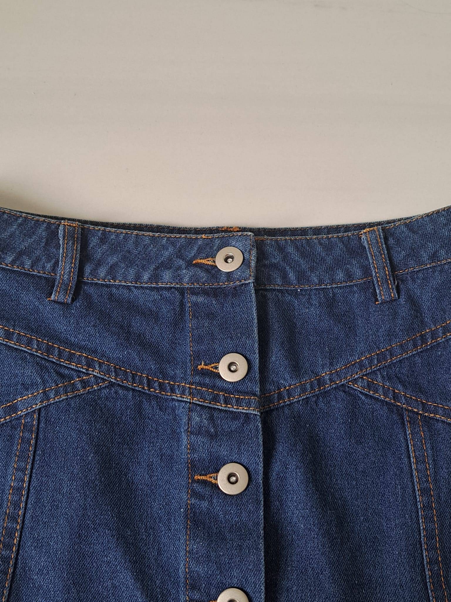 🫐 Y2K Button Denim High Rise Skirt - photo 3